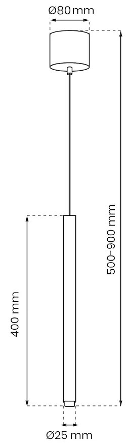 Závesné svietidlo Monza, 1x čierne kovové tienidlo, b