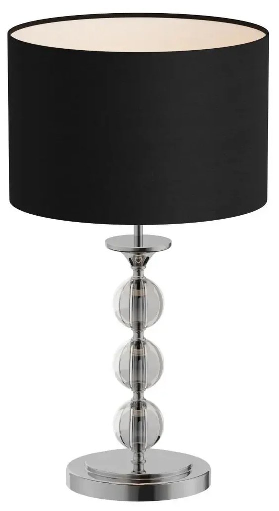 Moderná stolová lampa Rea čierna/chróm
