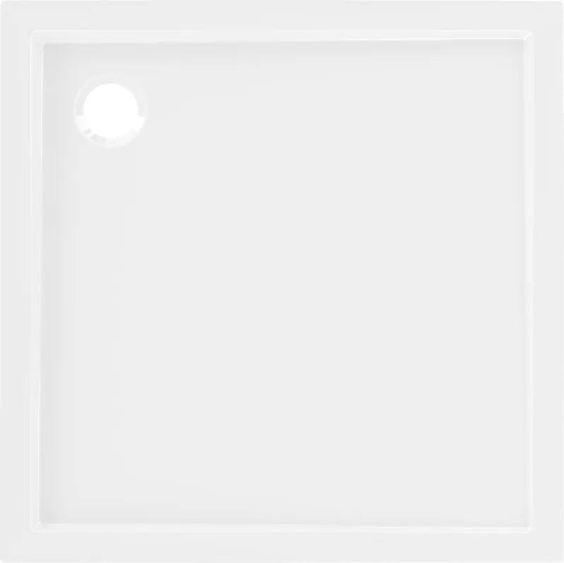 Mexen Flow štvorcová Slim vanička 95 x 95 cm, biely lesk - 46S109595
