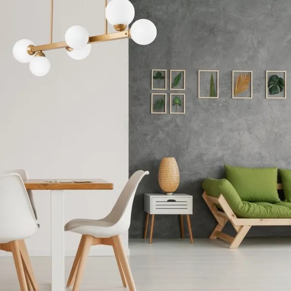 Luster na tyči ASTRO 6xG9/5W/230V zlatá