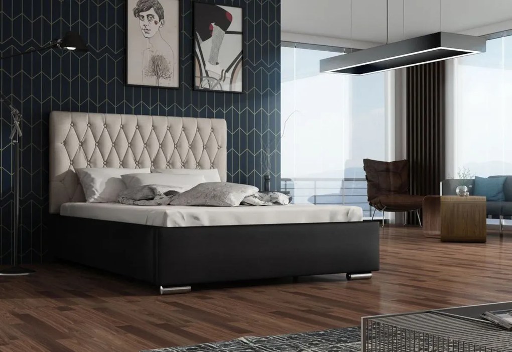 Čalúnená posteľ SIENA + rošt + matrac 160x200