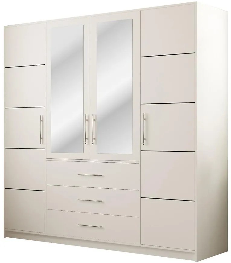 Skriňa Bali D4 196 cm biela