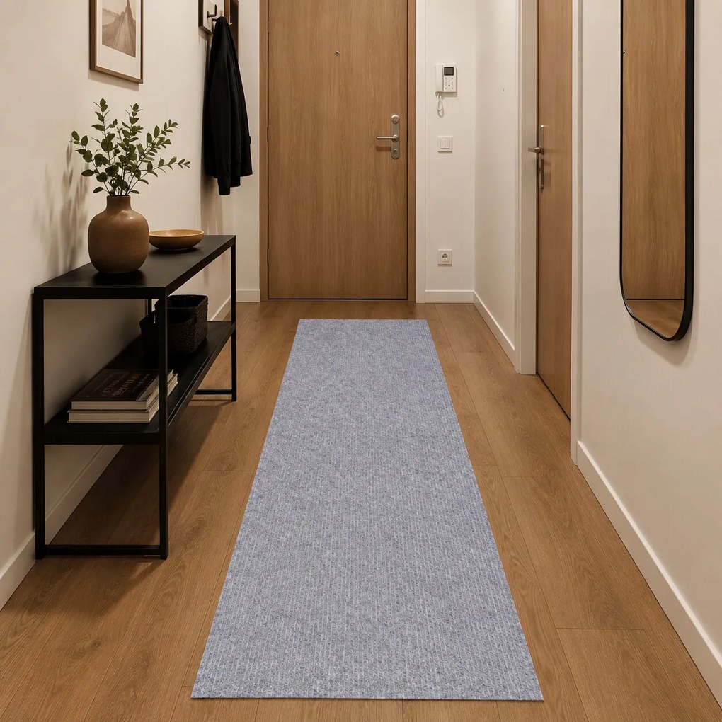 Vopi, Behúň na mieru Quick step šedý, šíre 40 cm, šedá, chodba / predsieň