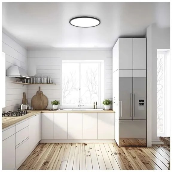 LED Stropné svietidlo FLORI LED/18W/230V 4000K čierna pr. 29 cm