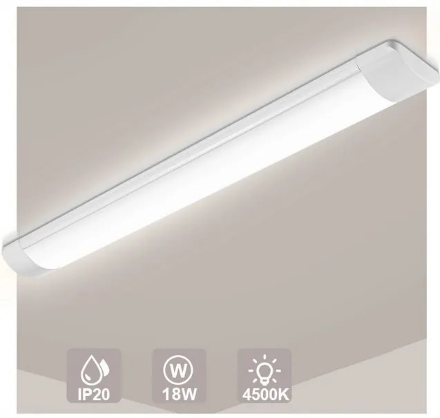 BERGE Prisadená LED lampa 150cm - 50W - 5000lm - IP20 - 4500K