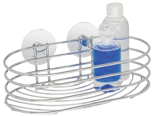 WENKO 18775100 - polica TURBO-LOC, okrúhla oceľ, 23,5 x 13,5 cm, lesklý chróm