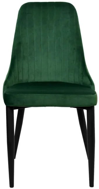 Jedálenská stolička LORIENT zamatová, tmavozelená