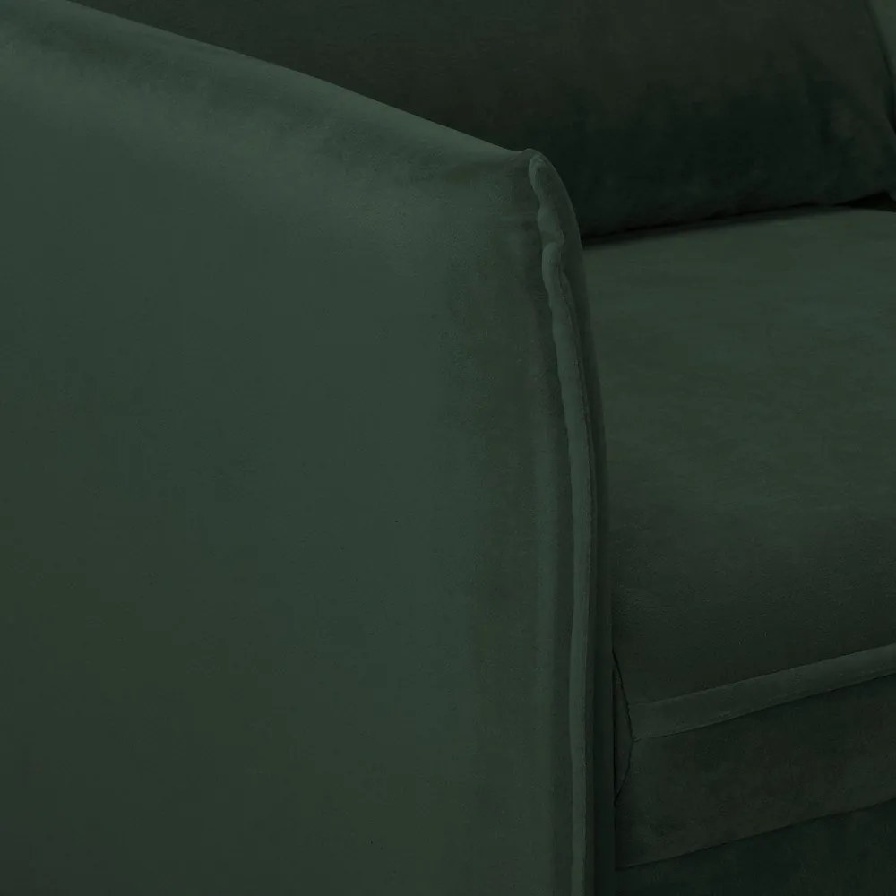 Tmavozelená zamatová pohovka 138 cm Juli – Ropez