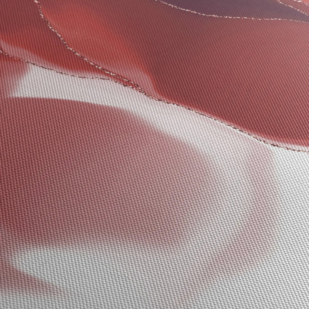 Obraz - Červená abstraktná kvetina N⁰3 (120x50 cm)