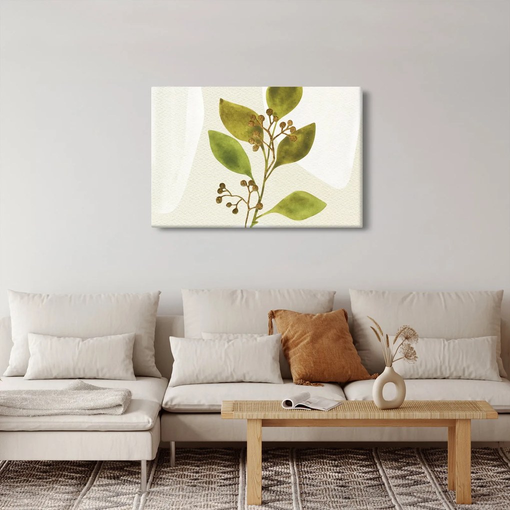 Obraz - Akvarelová vetvička N⁰1 (90x60 cm)