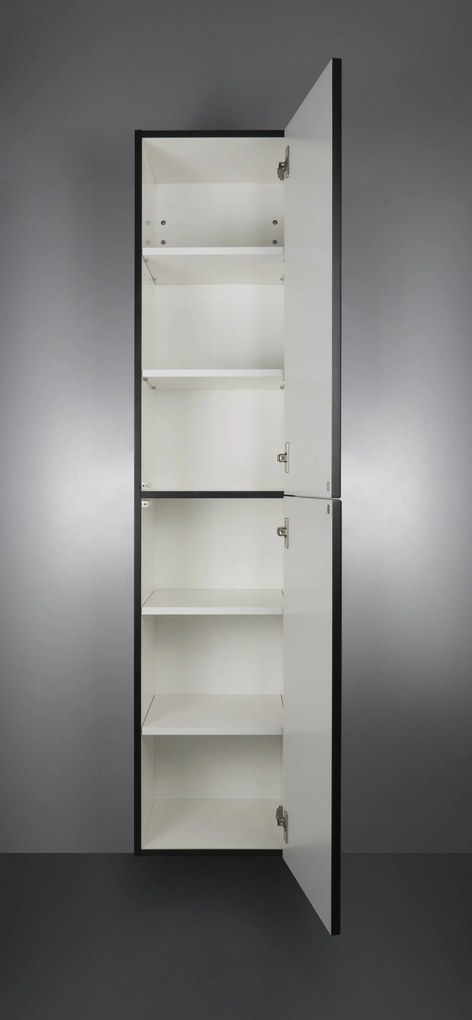 Deante Prizma, vysoká závesná skrinka 350x350x1600 mm, čierna matná, DEA-SDI_NSL1