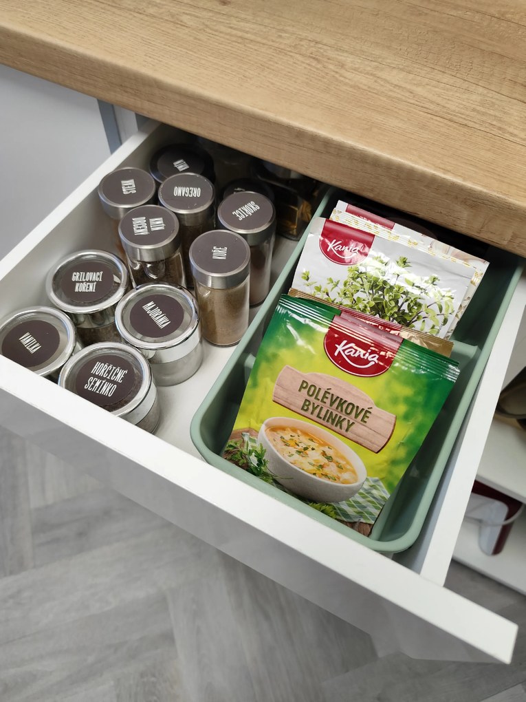 ALTOM Organizér na korenie v vreckách, zásobník, ANNA2, zelený