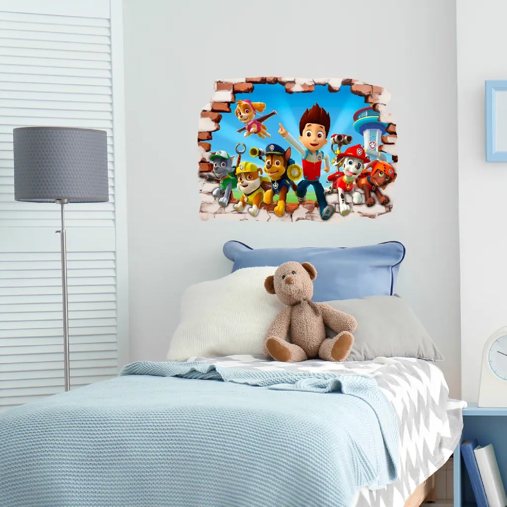 PAW patrol 4 - textilná nálepka na stenu Veľkosť: 70x50 cm