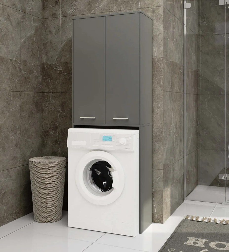 Kúpeľňová skrinka nad práčku Fin 2D sivá