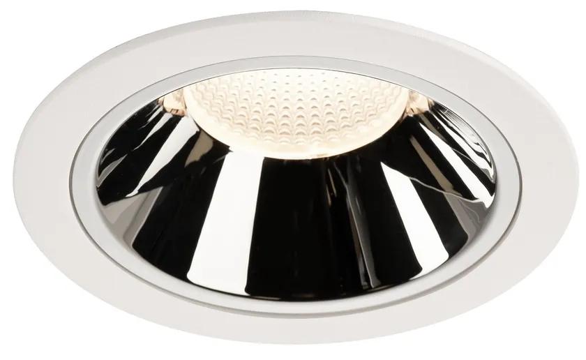 Stropné svietidlo SLV NUMINOS® DL XL vnitřní LED zápustné stropné svietidlo biela/chrom 4000 K 55° 1004053