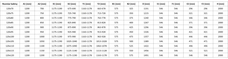Mexen Mist-F Duo, skladací sprchový kút 120 x 75 cm, číre sklo, zlatý matný profil, 8A6-120L-075P-55-00