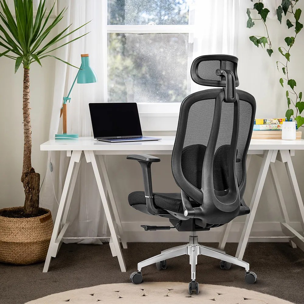 Ergonomická sieťovaná kancelárska stolička MOSH Airflow 616 – čierna