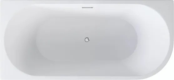 Besco Akrylátová voľne stojaca rohová vaňa Zoya Glam S 150x75 (170x80) biela/strieborná BESCO-Typ výpuste: Click-Clack s prepadom, grafit, BESCO-Rozm…
