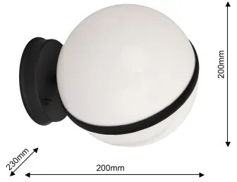 Vonkajšie nástenné svietidlo CIRCULO 1xE27/40W/230V IP44