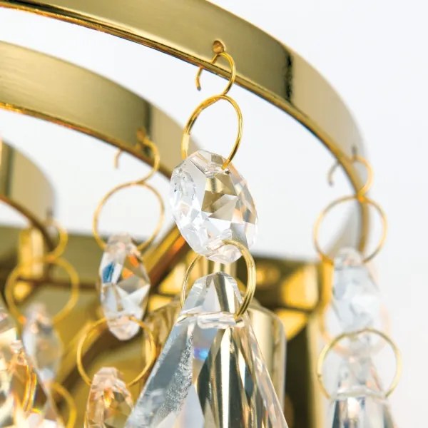 Orion WA 2-1369/2 - Krištáľové nástenné svietidlo CELESTE 2xG9/40W/230V zlatá