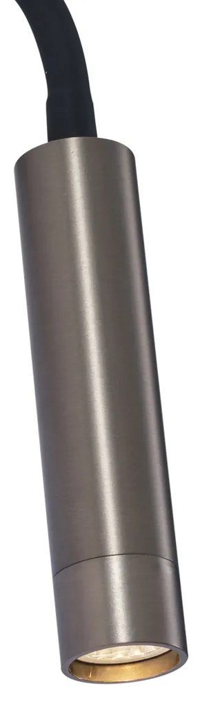Moderné nástenné svietidlo Gunmetal s USB-C - Gosna