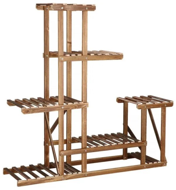SPRINGOS Kaskádový stojan na kvety 95 cm, hnedý SPRINGOS PLANT 11