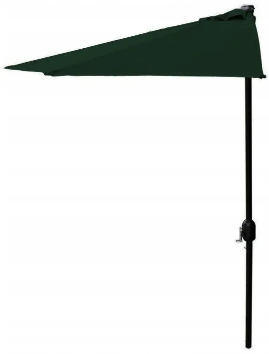 Polkruhový záhradný slnečník Liver 270 cm zelený