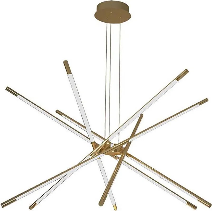 LED Stmievateľný luster na lanku LED/50W/230V 3000K zlatá