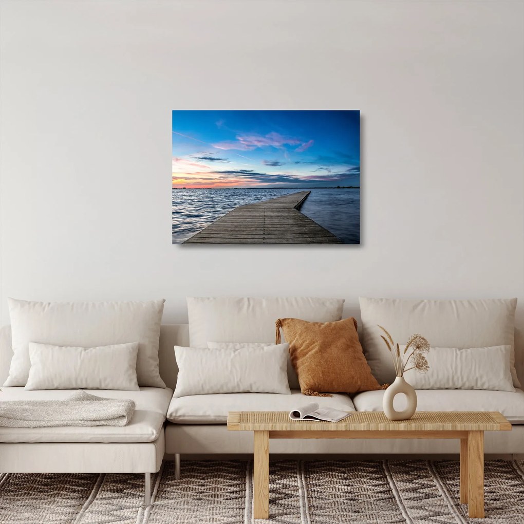 Sklenený obraz - Mólo (70x50 cm)