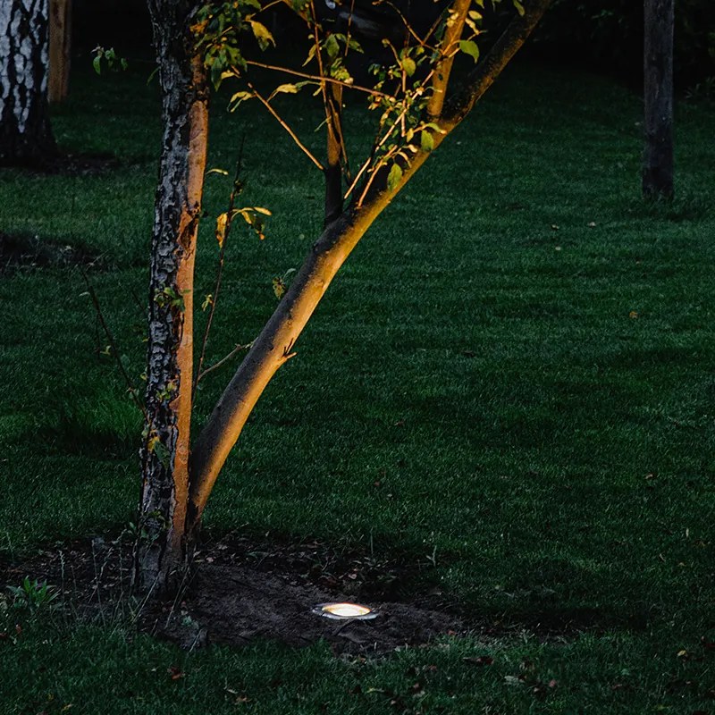 Sada 6 moderných vonkajších zemných bodových svetiel z nerezovej ocele IP65 nastaviteľných - Delux