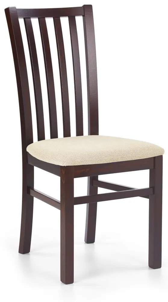 Jedálenská stolička Gerin tmavý orech/béžová