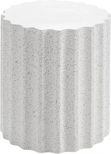 Okrúhly konferenčný stolík Tiaris 41 cm - biele terrazzo