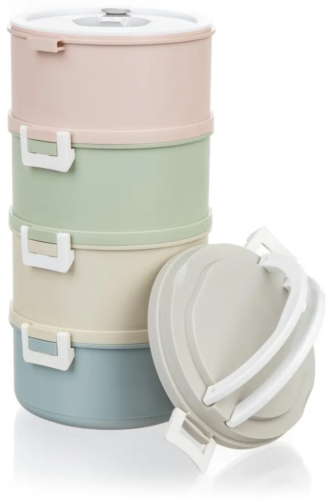 Banquet Plastový obedár Avanza, 2,8 l, 4 diely, multicolor