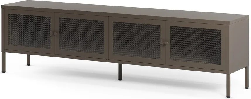 Sivý kovový TV stolík 160x50x35 cm Layna – Marckeric
