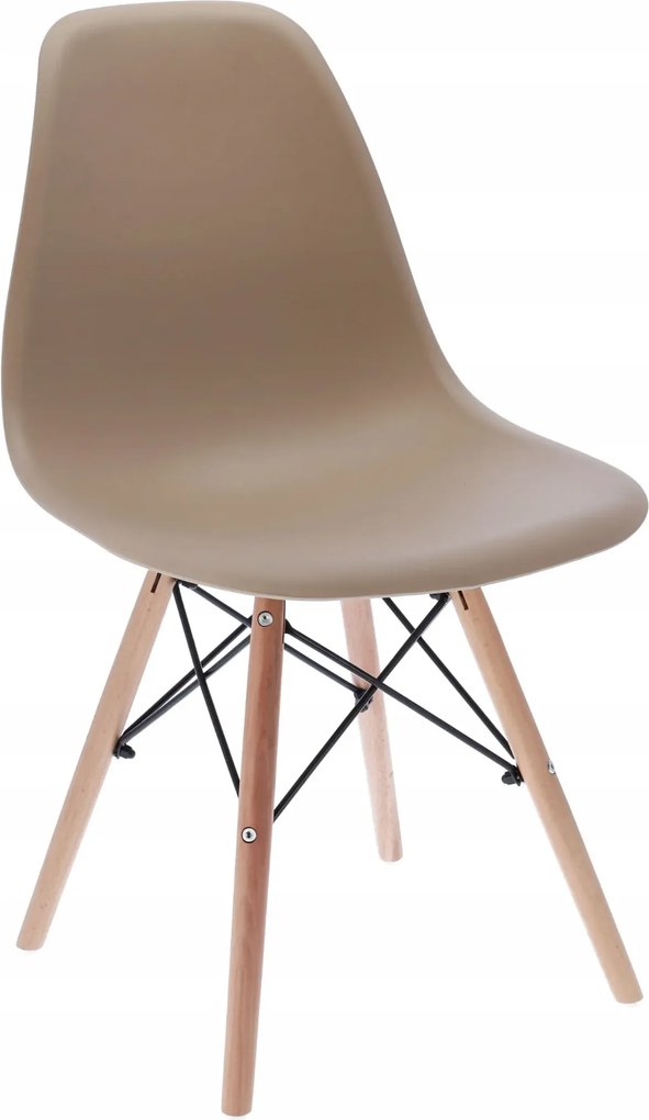 Dekorstudio Dizajnová jedálenská stolička v škandinávskom štýle - béžová