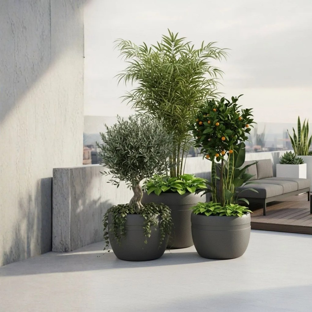 Květináč LUNA Classic 32,8 cm antracitový