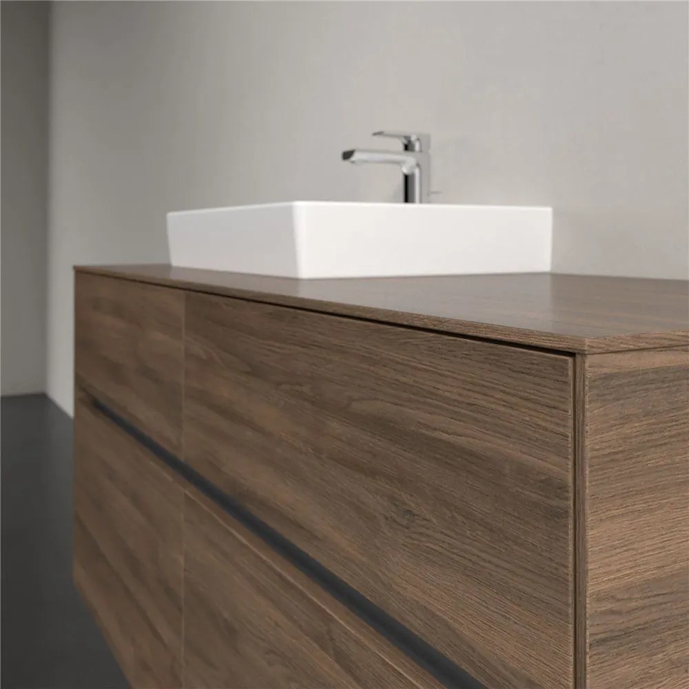 VILLEROY &amp; BOCH Collaro závesná skrinka pod umývadlo na dosku (umývadlo vľavo), 4 zásuvky, s LED osvetlením, 1200 x 500 x 548 mm, Arizona Oak, C071B0VH