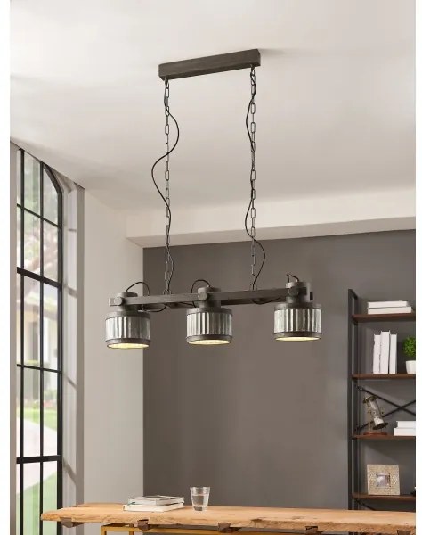 Eglo 43447 - Luster na reťazi TURROCK 3xE27/28W/230V