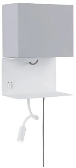 Paulmann 78913 - LED/2,5W + 1xE27/40W Nástenné svietidlo s USB MERANI 230V