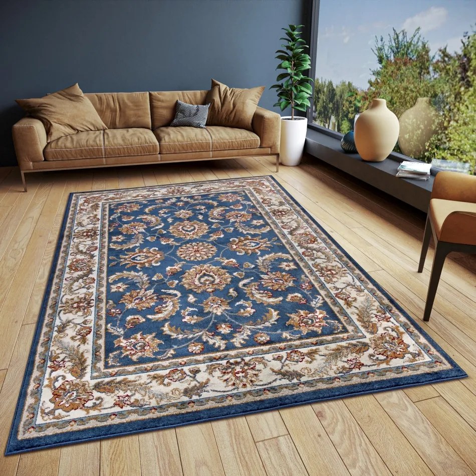 Kusový koberec Luxor 105640 Reni Blue Cream, 120x170, modrá, obývacia izba, Hanse Home