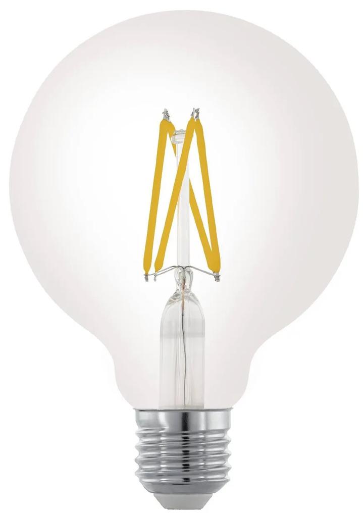 EGLO Filamentová stmievateľná LED žiarovka, E27, G95, 7,5 W, 806lm, 2700K, teplá biela
