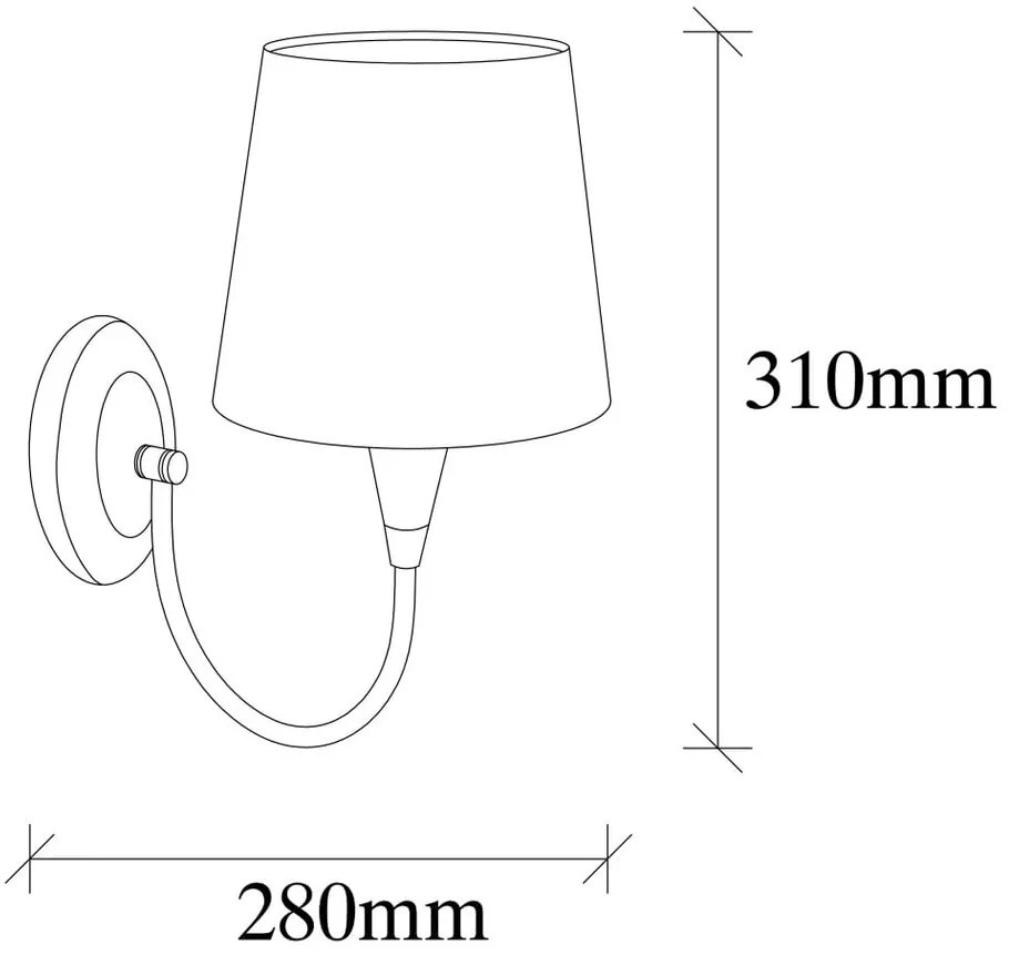 Kovové nástenné svietidlo v zlatej farbe Opviq lights Patrick