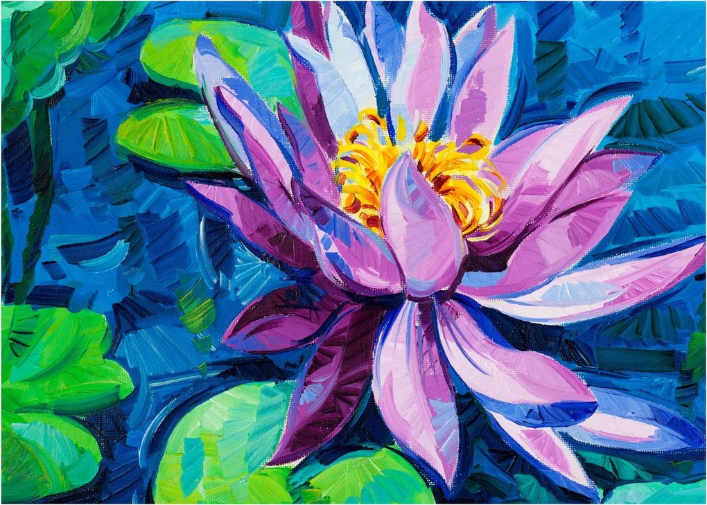 Obraz lekna na vode (70x50 cm)