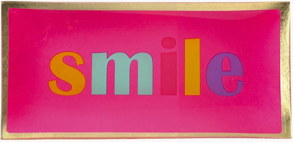 Sklenený tanierik na drobnosti Smile