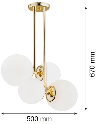 Argon 1743 - Luster na tyči MORITZ 4xE27/15W/230V