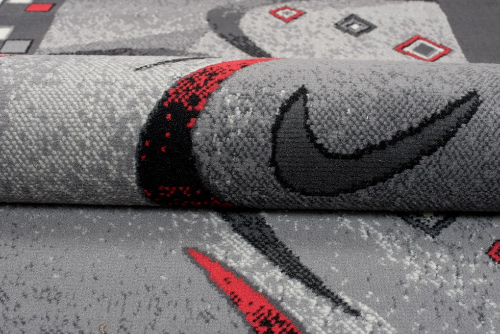 TA Koberec 4596A TMAVO SIVÁ LACNÁ PP CRM Rozmer: 80x400 cm