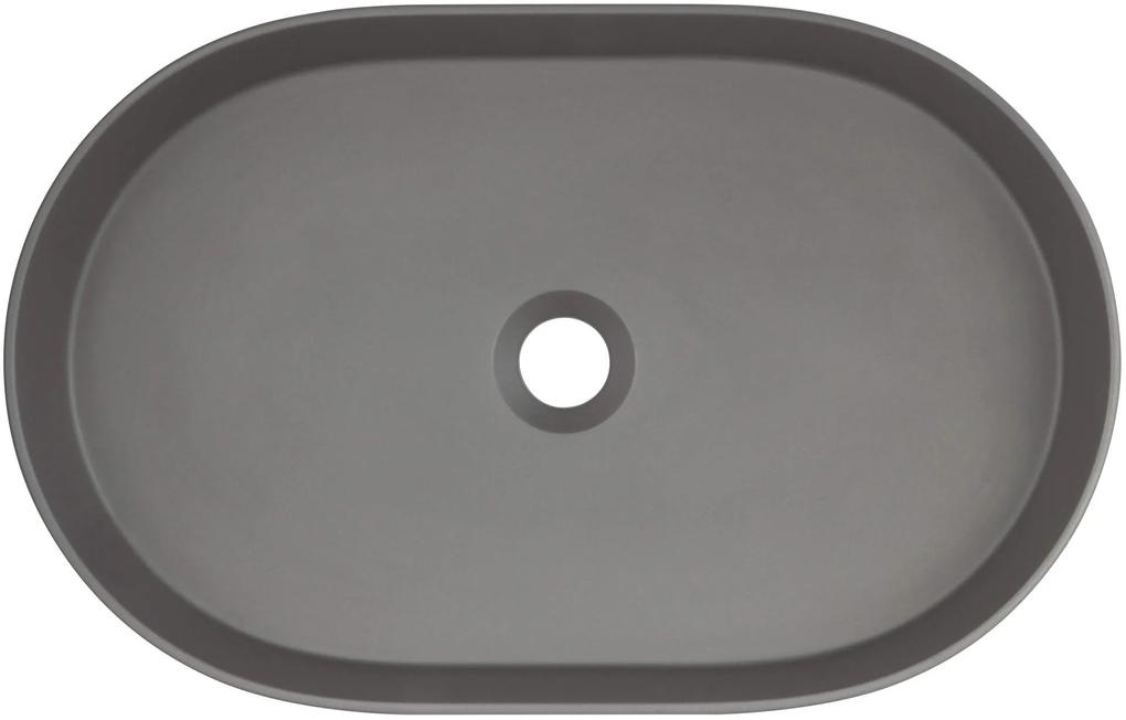 Deante Silia, granitové umývadlo na dosku 550x350x125 mm, antracitová metalíza, DEA-CQS_TU6S