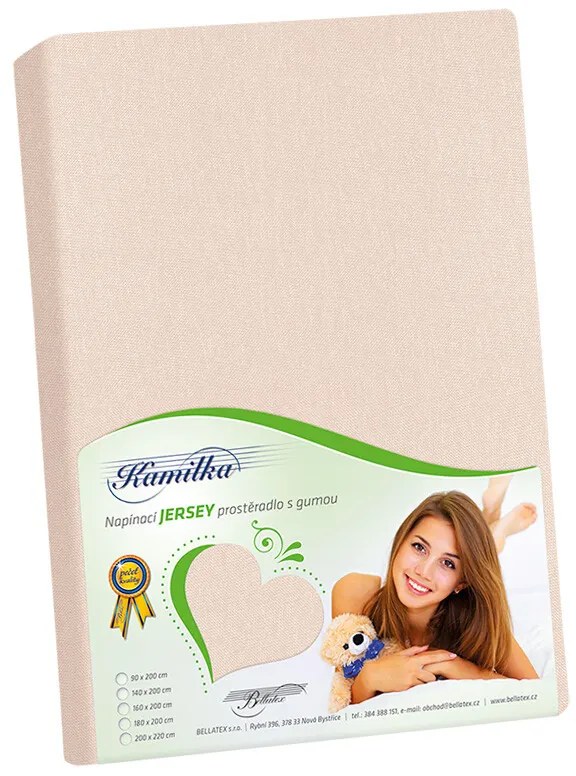 Bellatex Jersey prestieradlo púdrová ružová