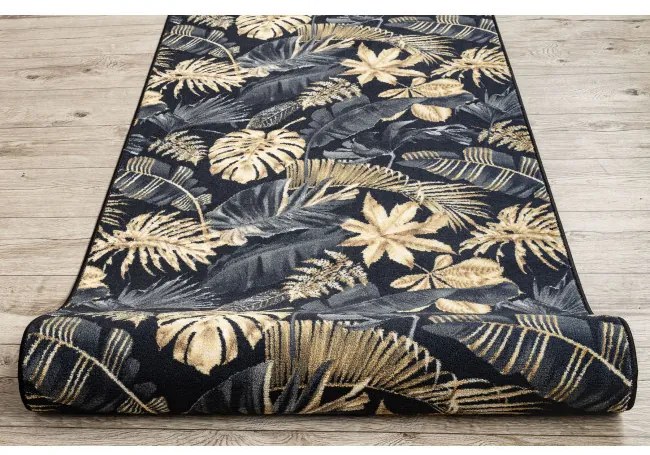 Protišmykový behúň MONSTERA Listy zlatý - Výpredaj