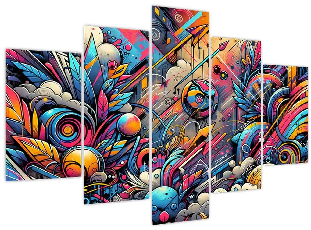 Obraz - Pestrofarebné graffiti (150x105 cm)